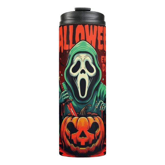 Termo Spooky Halloween Ghost Pumpkin Thermal Mug Tumbler (Anverso)