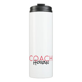 Termo Sports COACH NAME Colores de equipo Red Black Resp