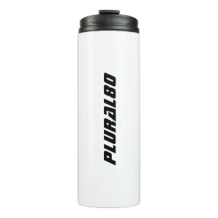 Termo Sporty monogramado blanco y negro