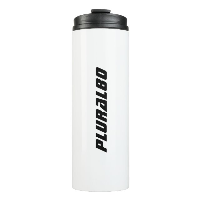 Termo Sporty monogramado blanco y negro (Anverso)