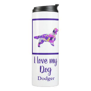Termo Springer Spaniel Dog Silhouette Cute Purple PY&B