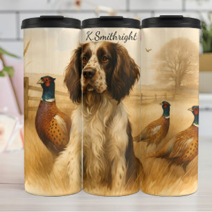 Termo Springer Spaniel Hundiendo perro con faisanes