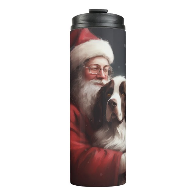 Termo Springer Spaniel Santa Claus Navideño (Anverso)