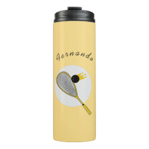 Termo Squash Player Coach Racketball Nombre personalizad