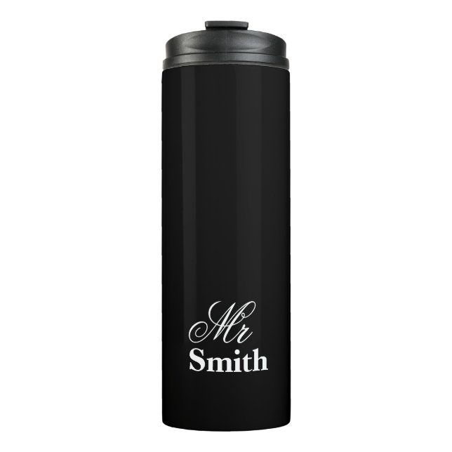 Termo Sr. negro Smith Name White del texto de (Anverso)