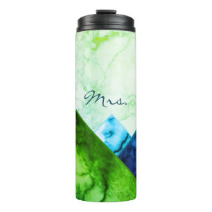 Termo Sra. Montañas de Mármol Arcoíris Bloque de Color P