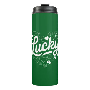 Termo St Patrick's Day Heart Lucky Clover Shamrock