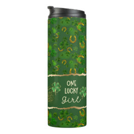 Termo St Patricks Day One Lucky Chica Cita Tumbler