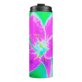 Termo Stargazer rosa caliente Lily sobre Turquesa y Verd