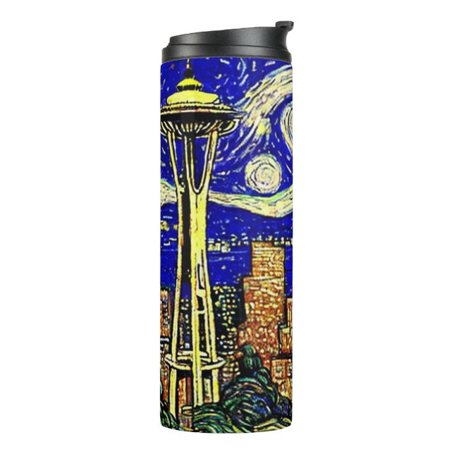 Termo Starry Night Seattle Washington (Rotado hacia la izquierda)