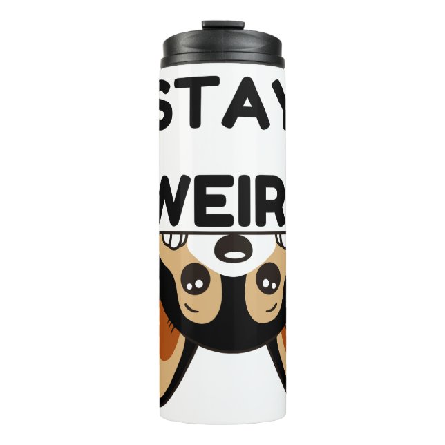 Termo Stay Weird Funny Boston Terrier Cartoon Dog (Anverso)