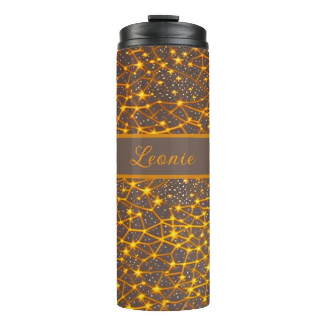 Termo Sternenhimmel Orange braun gelb Muster (Anverso)