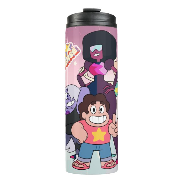 Termo Steven Universe | Pose del grupo de gemas de crist (Anverso)
