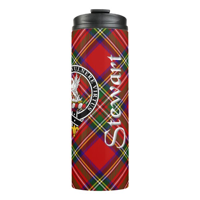 Termo Stewart Clan Badge & Tartan (Anverso)