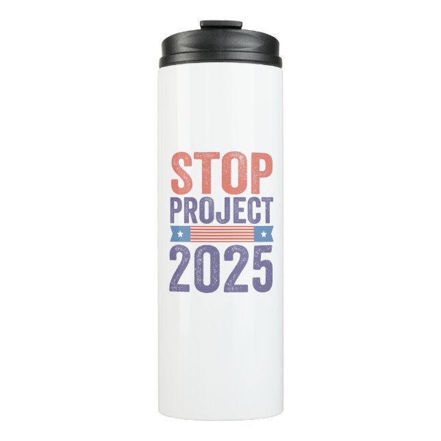 Termo Stop Project 2025 Patrocinio estadounidense de Tru (Anverso)