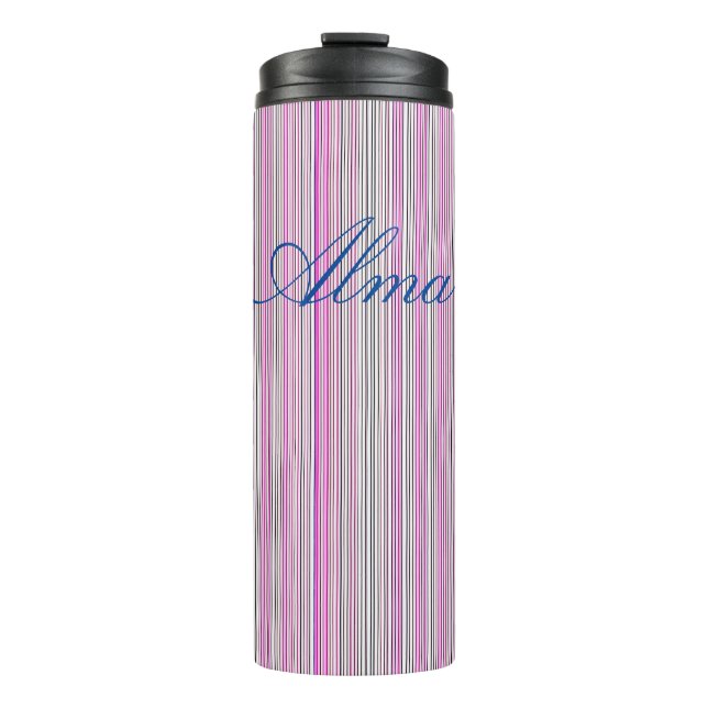 Termo Streifenmuster rosa, weiß blau gestreift (Anverso)