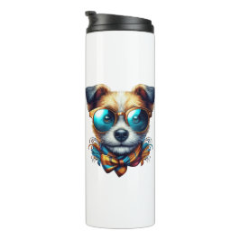Termo Stylish Dog With Glasses Colorful Modern Pet Art