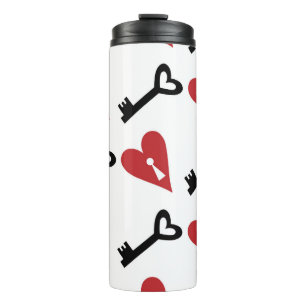 Termo Stylish graphic seamless pattern with hearts and k