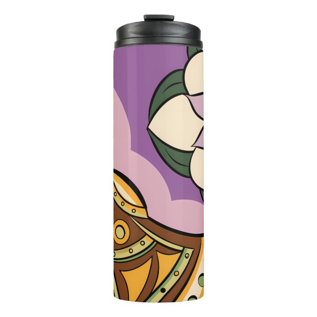 Termo Stylized Axe and Flower Design (Anverso)