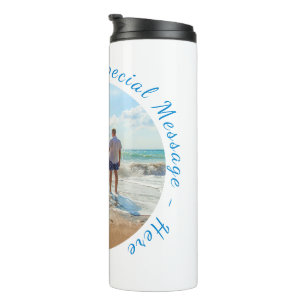 Termo Su Tumbler térmico fotográfico con texto Personali