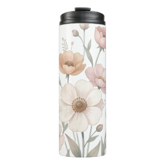 Termo Suave Bouquet de Anémonas Aquarela Suavidad