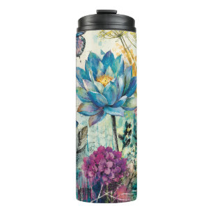 Termo Sueño Acuático Floral Vibrante
