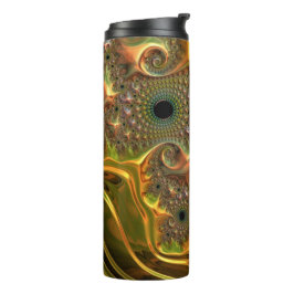 Termo Sueño Fractal de Oro Líquido