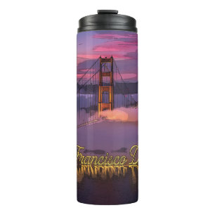 Termo "Sueños de San Francisco" Puesta de sol del puente