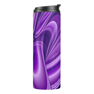 Termo Sueños del arcoiris de flores moradas