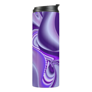 Termo Sueños del arcoiris de flores moradas