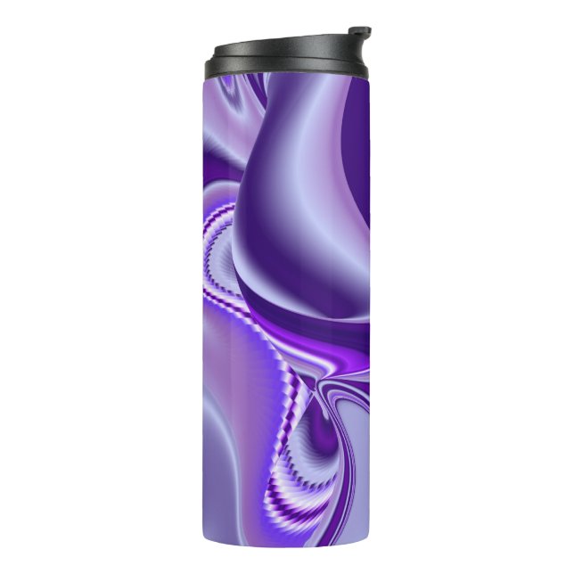 Termo Sueños del arcoiris de flores moradas (Rotado hacia la izquierda)