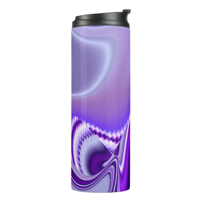 Termo Sueños del arcoiris de flores moradas (Rotado hacia la izquierda)
