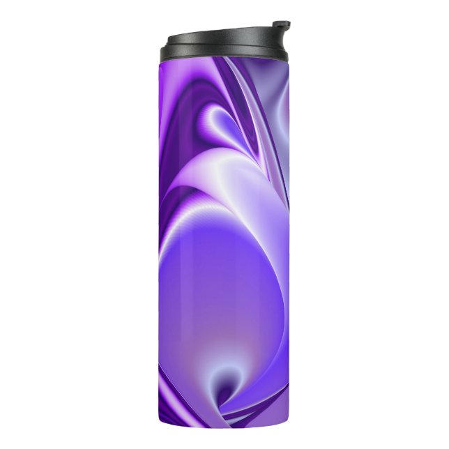 Termo Sueños del arcoiris de flores moradas (Rotado hacia la izquierda)