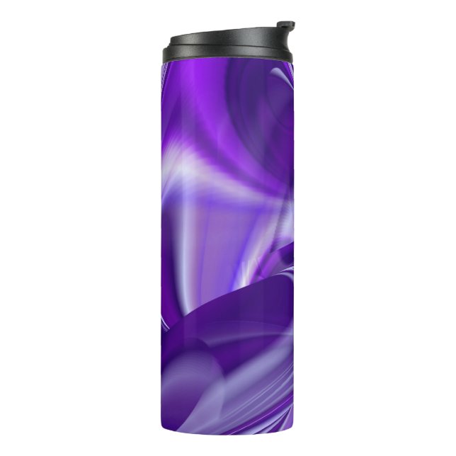 Termo Sueños del arcoiris de flores moradas (Rotado hacia la izquierda)