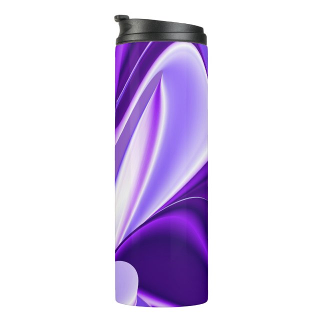 Termo Sueños del arcoiris de flores moradas (Rotado hacia la derecha)