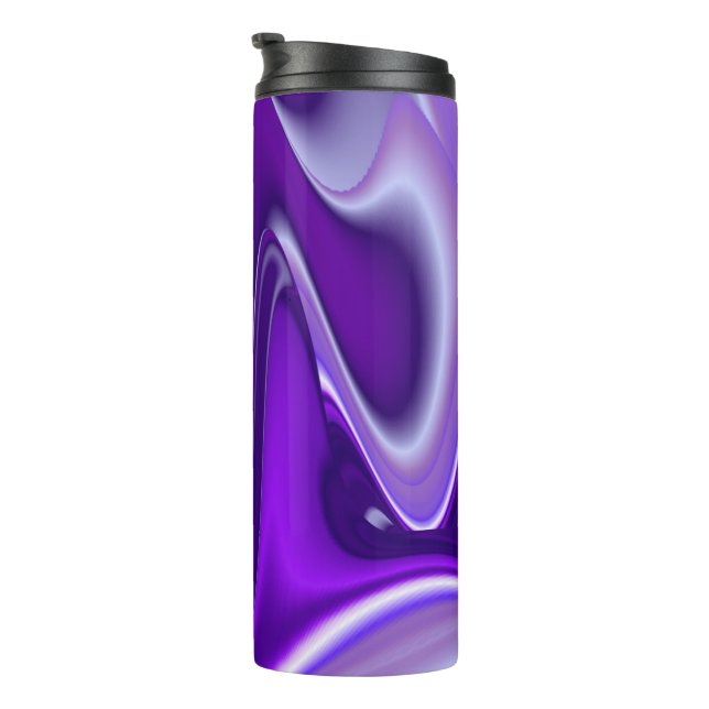 Termo Sueños del arcoiris de flores moradas (Rotado hacia la derecha)