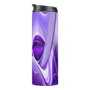 Termo Sueños del arcoiris de flores moradas