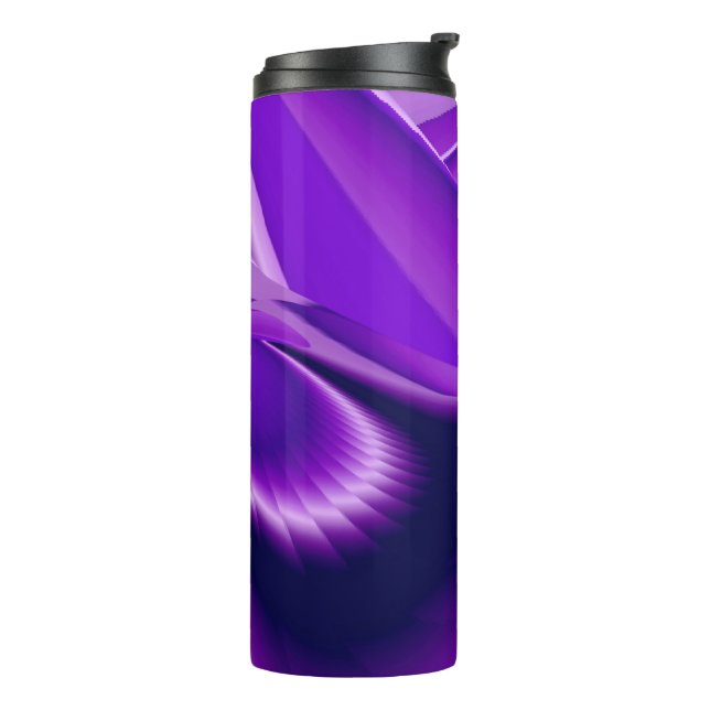 Termo Sueños del arcoiris de flores moradas (Rotado hacia la izquierda)