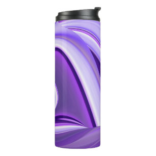 Termo Sueños del arcoiris de flores moradas