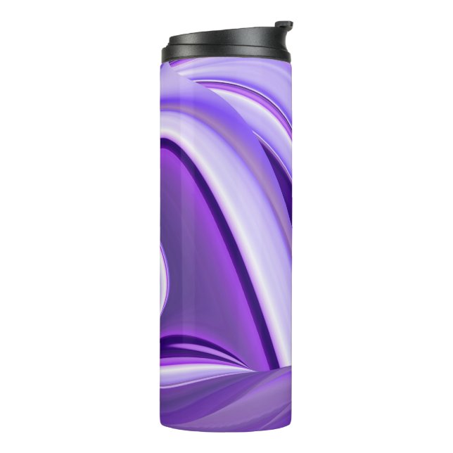 Termo Sueños del arcoiris de flores moradas (Rotado hacia la izquierda)
