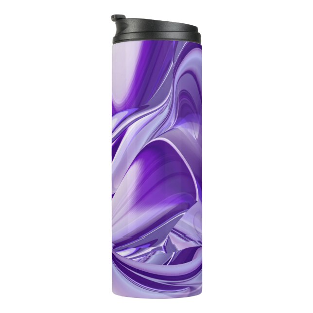 Termo Sueños del arcoiris de flores moradas (Rotado hacia la derecha)