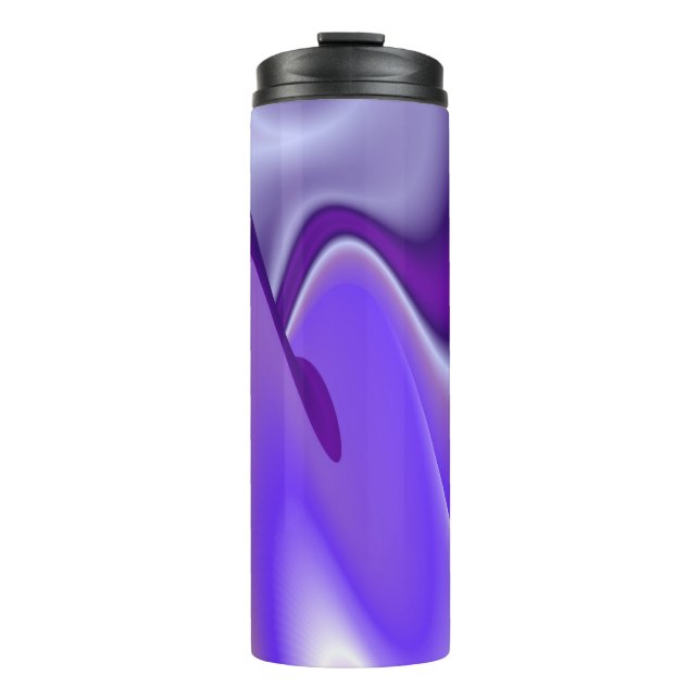 Termo Sueños del arcoiris de flores moradas (Anverso)