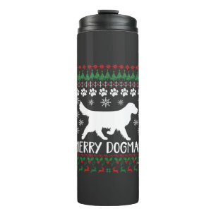 Termo Suéter Feo De Navidad Perro Dogmas Copo De Nieve