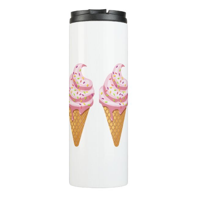 Termo Sundae de fresa en cono de gofre con tope (Reverso)