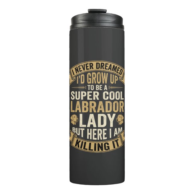 Termo Super Cool Labrador Lady Amante de los Perros (Anverso)