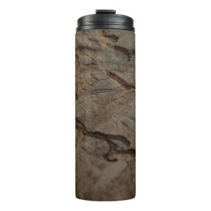 Termo Superficie de madera marrón y negra