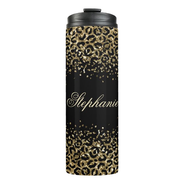 Termo Superposición de brillo de estampado de leopardo n (Anverso)