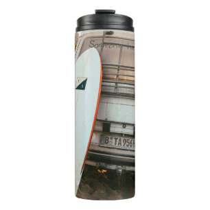 Termo Surfboard blanco y negro