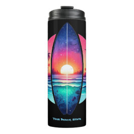 Termo Surfboard en el atardecer