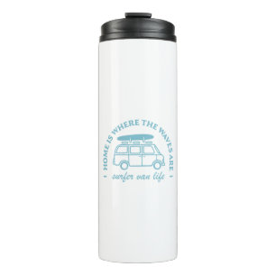 Termo Surfer camper van life road trip citas de surf